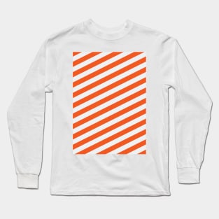 Co. Armagh GAA Orange and White Angled Stripes Long Sleeve T-Shirt